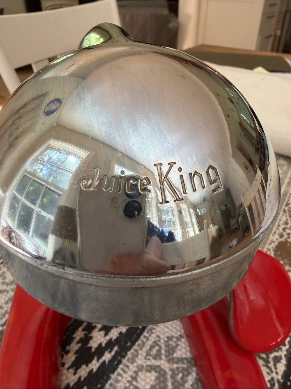 Juice King Vintage Manual Red Citrus Juicer - Picture 2 of 7
